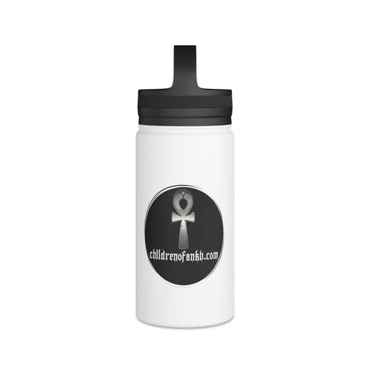 Stainless Steel Water Bottle, Handle Lid Children Of Ankh Universe Merch