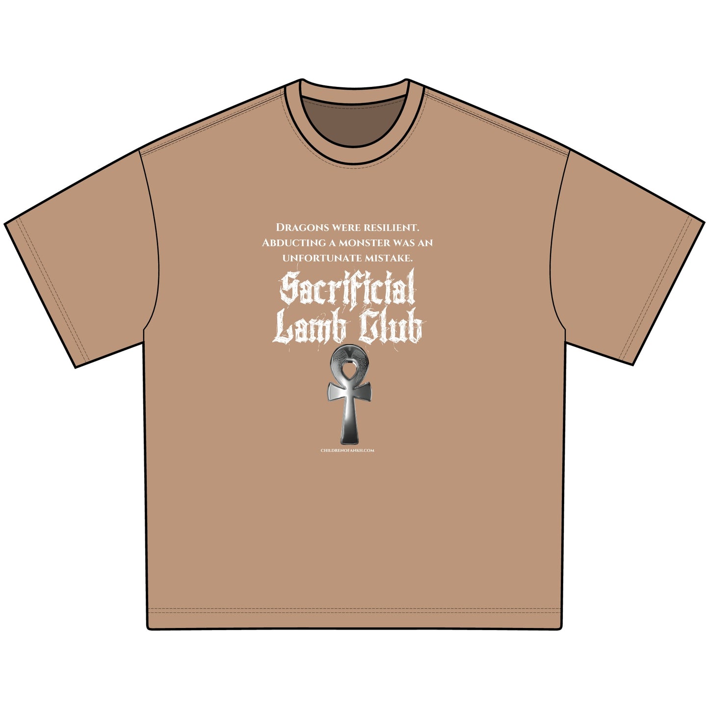 Oversize Tee - Sacrificial Lamb Club, Children of Ankh Universe, Dark Fantasy Merch