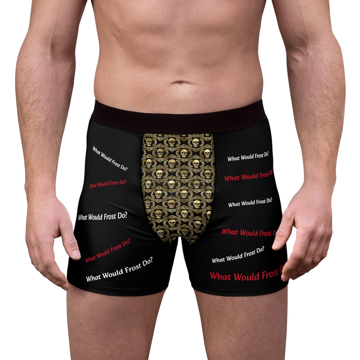 Men's Boxer Briefs (AOP) What Would Frost Do? Children Of Ankh Universe Merch.