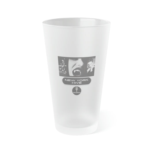 Frosted Pint Glass, 16oz New York Hive Merch, Children Of Ankh Universe