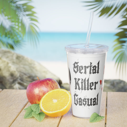 Funny Serial Killer Casual COA Universe Plastic Tumbler with Straw