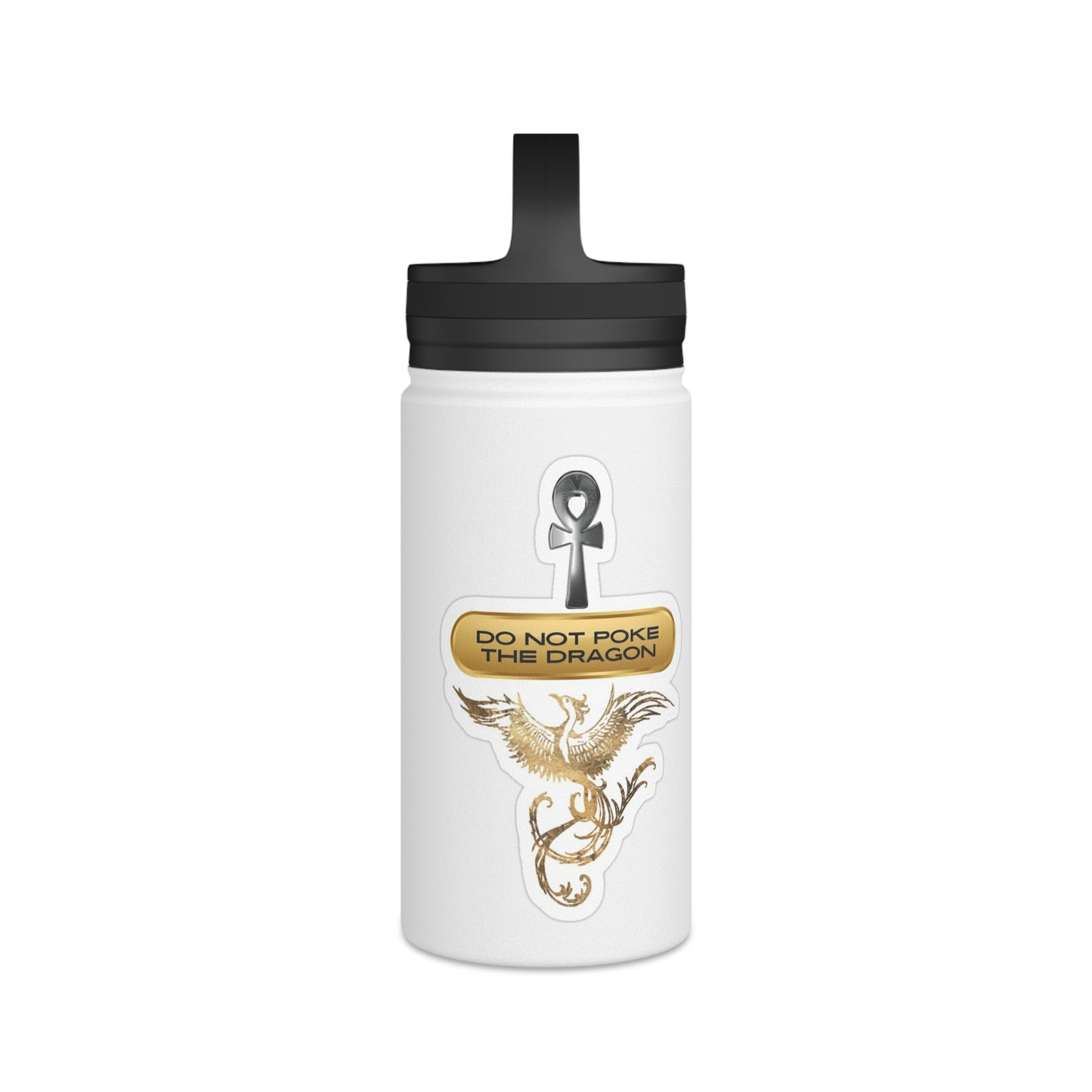 Stainless Steel Water Bottle, Handle Lid Children Of Ankh Universe Merch