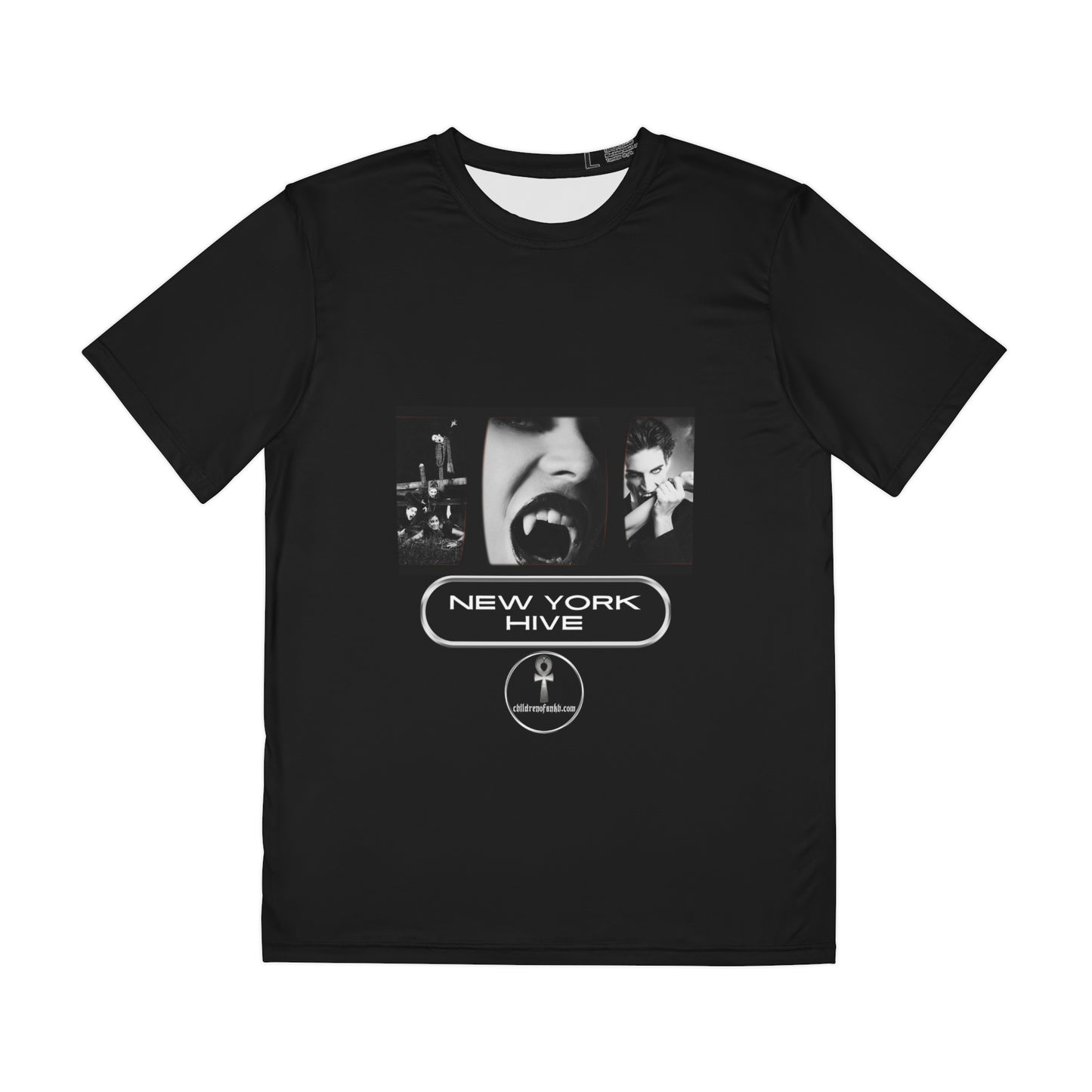 Men's Polyester Tee (AOP) New York Hive Merch 2024 Book Release. Chil;dren Of Ankh Universe